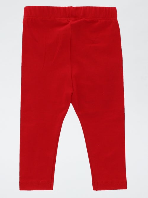 Leggings natalizi stampati 'Snoopy' in jersey di cotone tinta unita - Kiabi