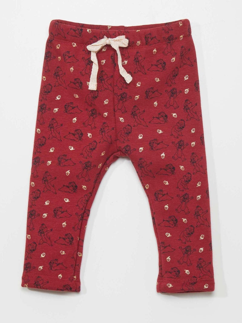 Leggings pesanti 'Disney' 'Cip e Ciop' ROSSO - Kiabi