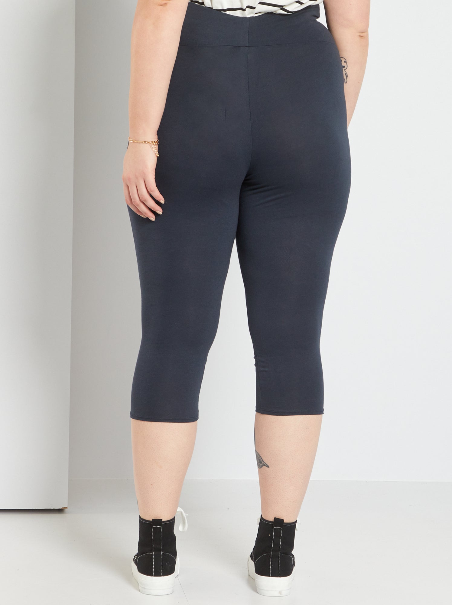 LEGGINGS IN MAGLIA CON PIZZO - Beige Chiaro | Italia / Italy - Foto 2