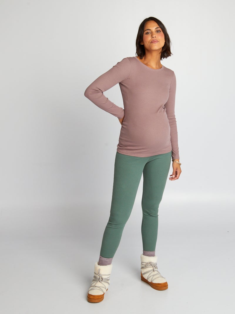 Leggings premaman grigio verde - Kiabi