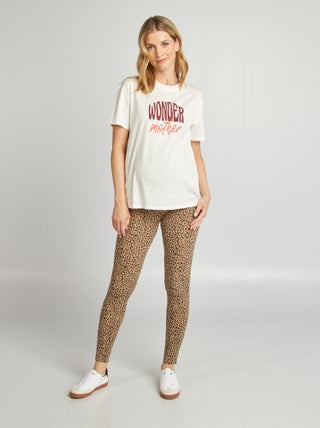 Leggings premaman leopardati