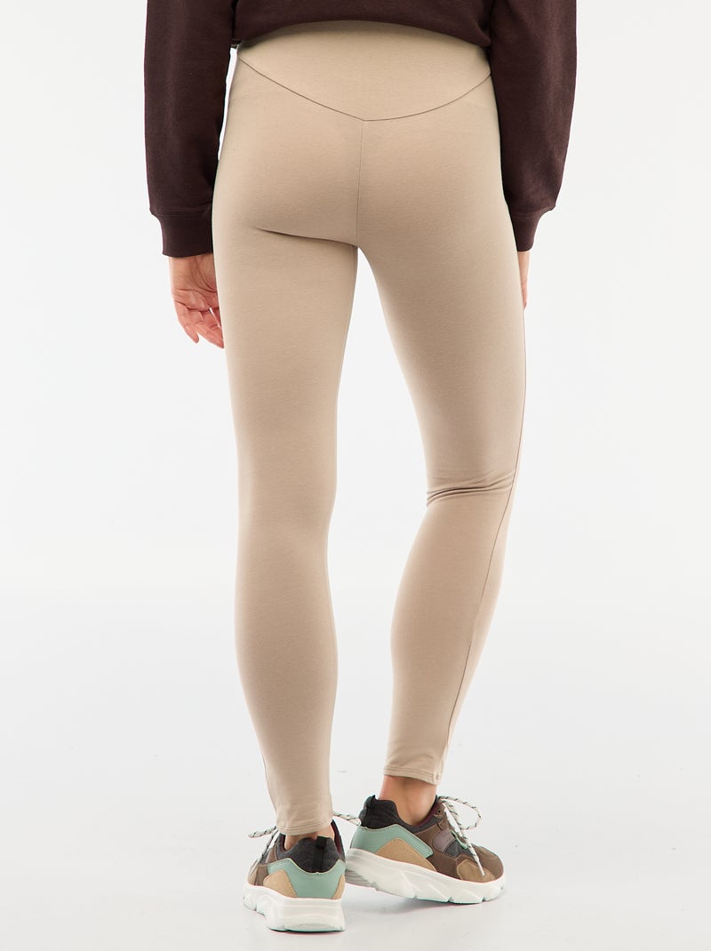 Leggings premaman lunghi in jersey tinta unita Beige - Kiabi