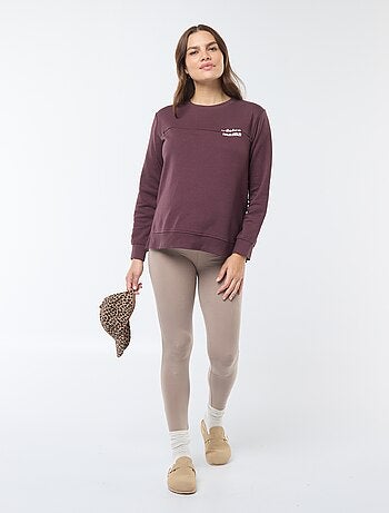 Leggings premaman lunghi in jersey tinta unita