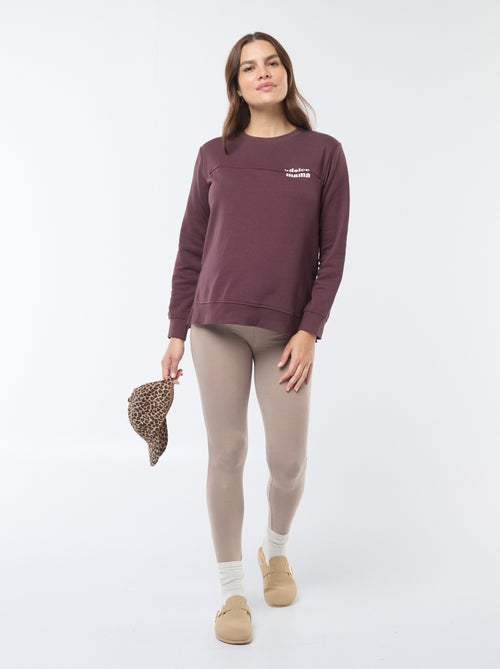 Leggings premaman lunghi in jersey tinta unita - Kiabi