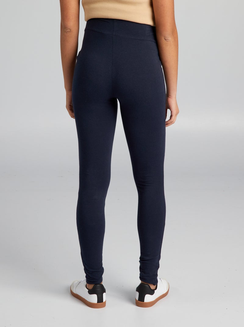 Leggings premaman lunghi in jersey tinta unita blu - Kiabi