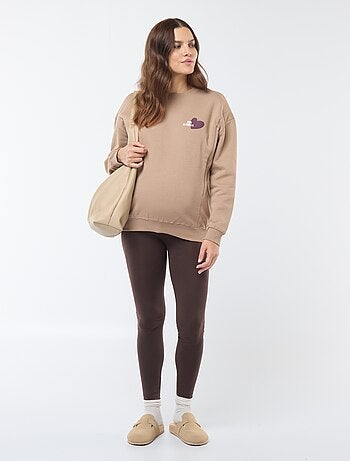 Leggings premaman lunghi in jersey tinta unita