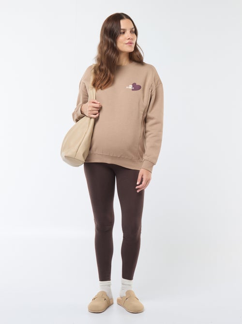 Leggings premaman lunghi in jersey tinta unita - Kiabi