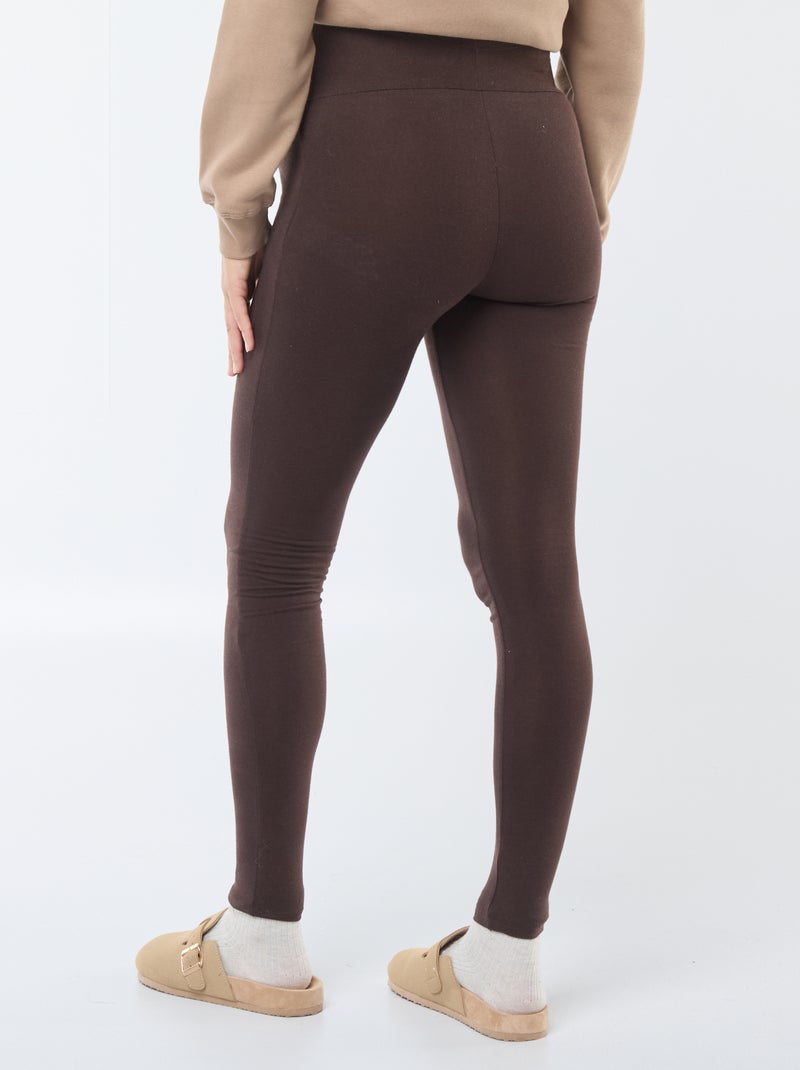 Leggings premaman lunghi in jersey tinta unita Marrone - Kiabi
