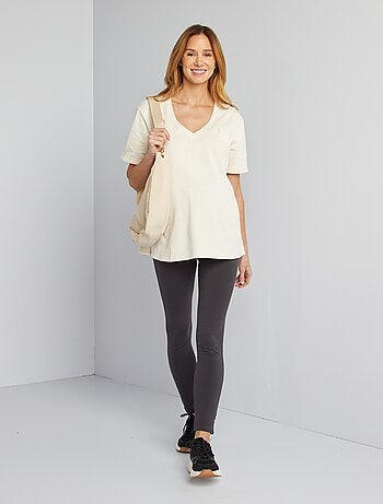Leggings premaman lunghi in jersey tinta unita