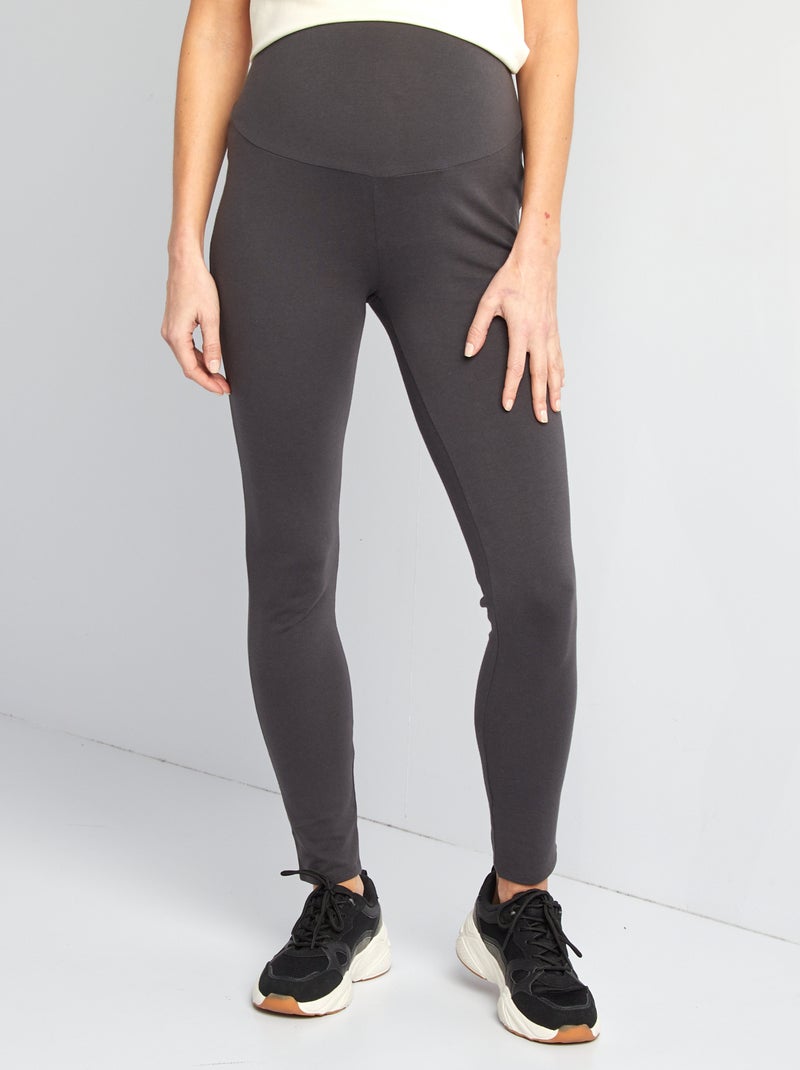 Leggings premaman lunghi in jersey tinta unita NERO - Kiabi