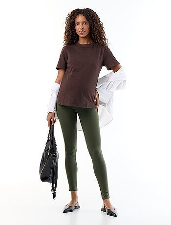 Leggings premaman lunghi in jersey tinta unita