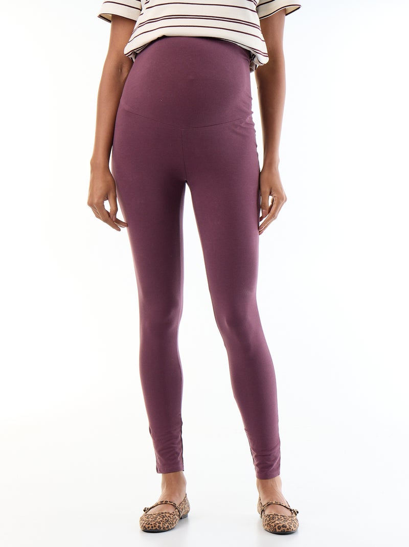 Leggings premaman lunghi in jersey tinta unita Viola - Kiabi