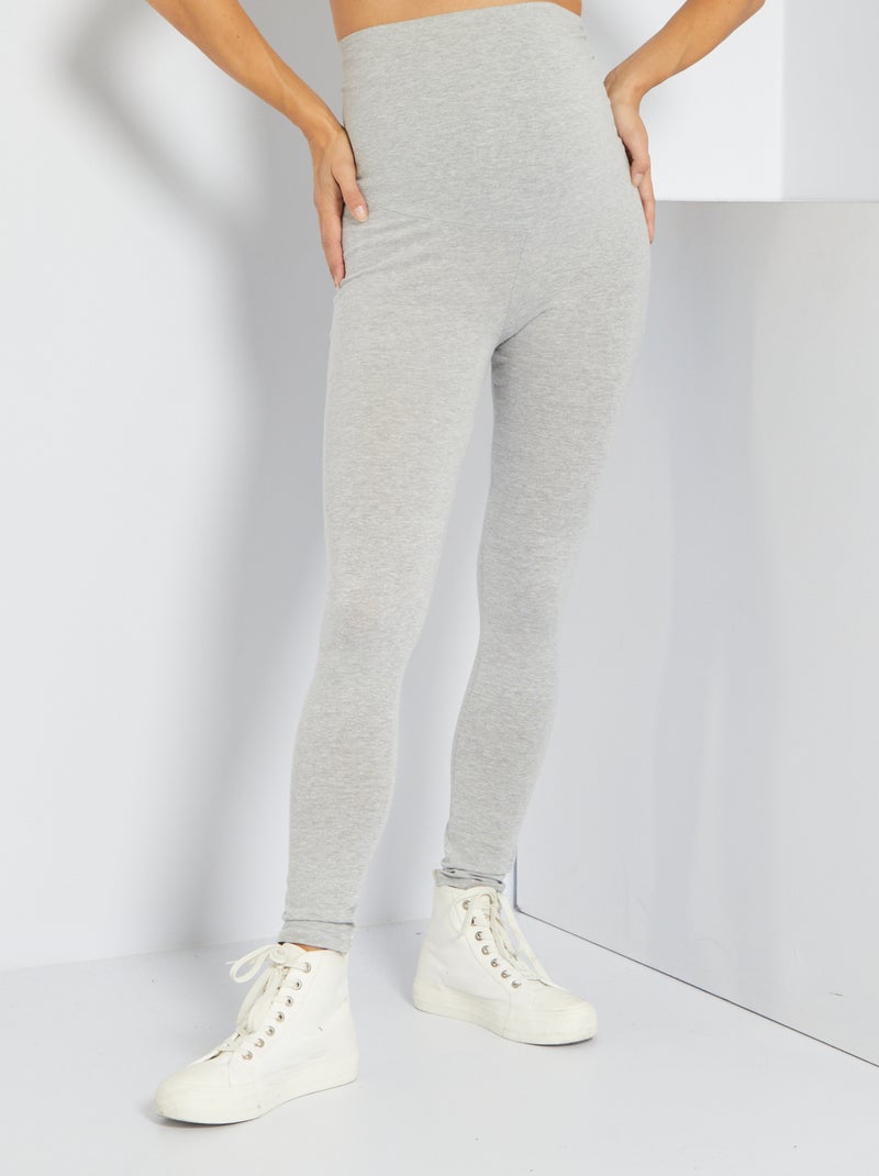 Leggings premaman maglia elasticizzata GRIGIO - Kiabi