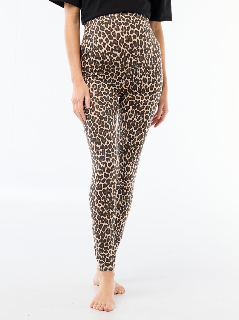 Leggings premaman stampati Beige - Kiabi