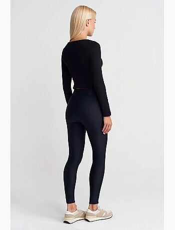 Leggings skinny a vita alta con dettaglio zip dilvin