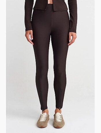 Leggings skinny a vita alta con dettaglio zip dilvin