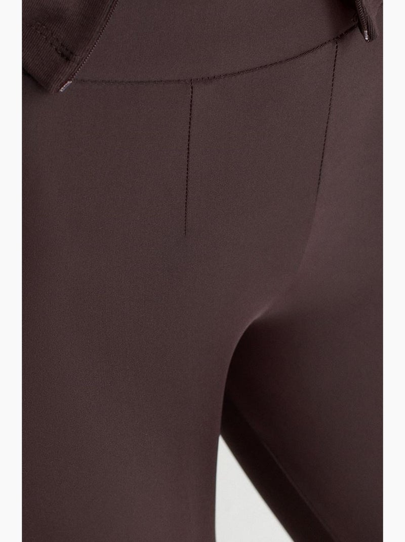 Leggings skinny a vita alta con dettaglio zip dilvin Marrone cioccolato - Kiabi