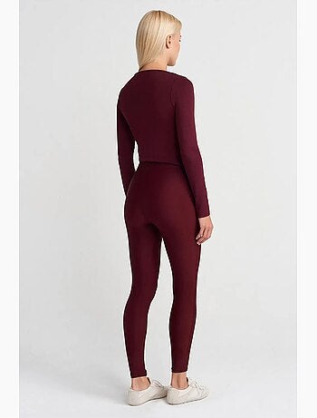 Leggings skinny a vita alta con dettaglio zip dilvin