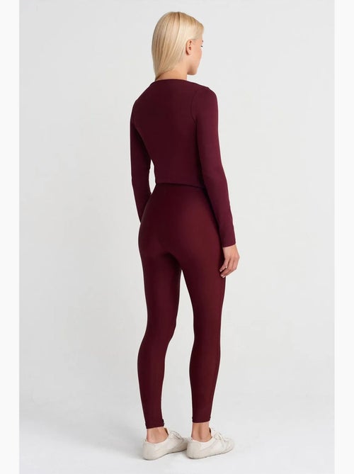 Leggings skinny a vita alta con dettaglio zip dilvin - Kiabi Leggings skinny a vita alta con dettaglio zip dilvin - Kiabi