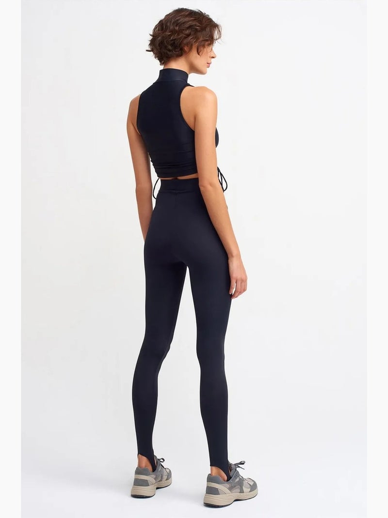 Leggings skinny a vita alta dilvin Blu marino - Kiabi
