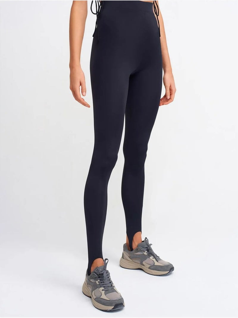 Leggings skinny a vita alta dilvin Blu marino - Kiabi