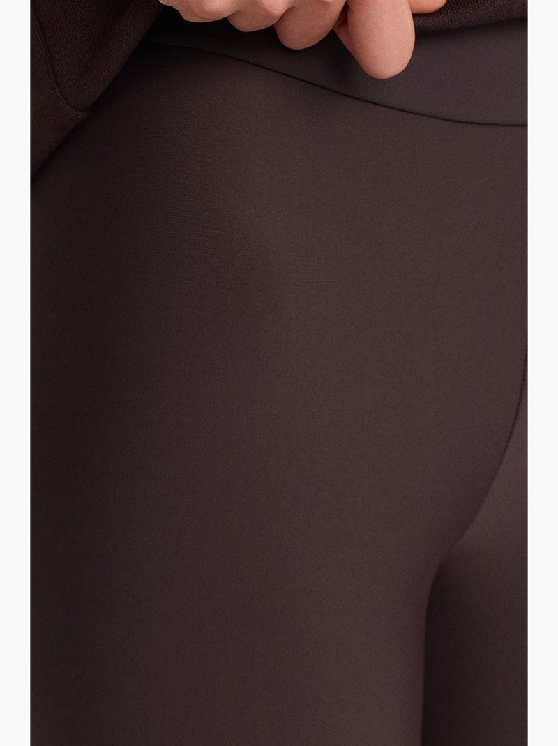 Leggings skinny a vita alta dilvin Marrone cioccolato - Kiabi