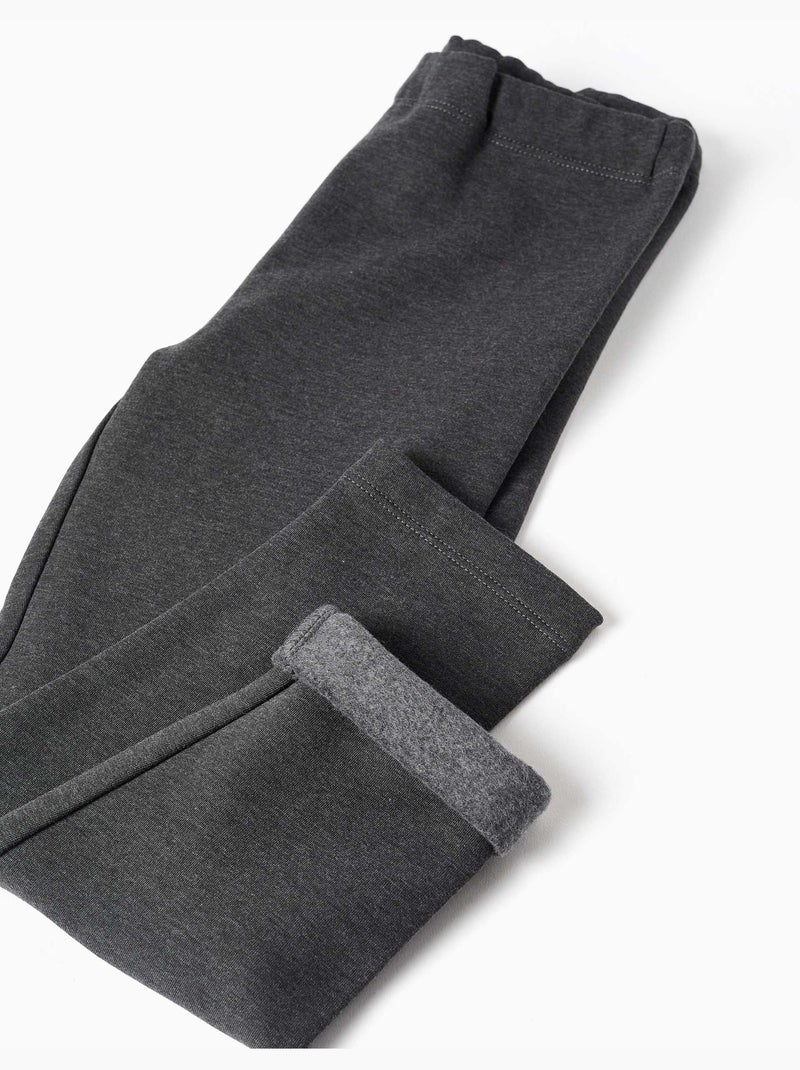 Leggings skinny con effetto spazzolato Grigio scuro - Kiabi