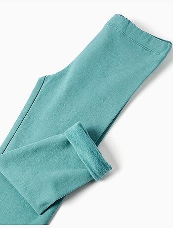 Leggings skinny con effetto spazzolato
