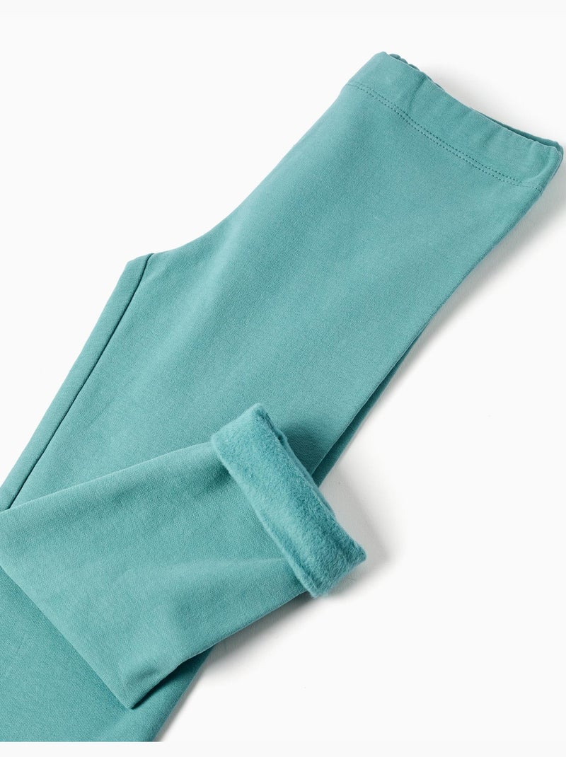 Leggings skinny con effetto spazzolato Verde chiaro - Kiabi