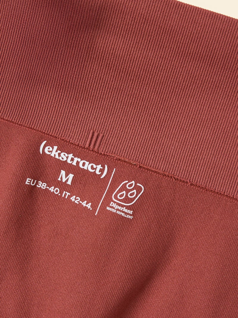 Leggings sportivi a coste senza cuciture - (ekstract) Marrone - Kiabi