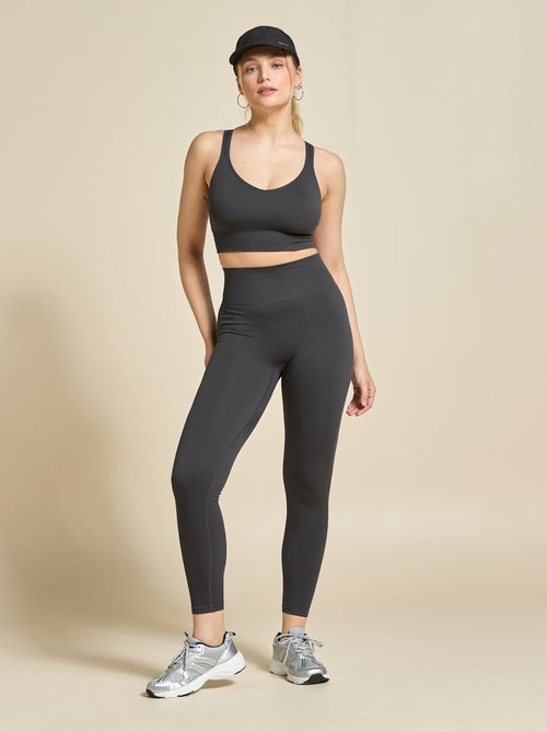 Leggings sportivi a coste senza cuciture - (ekstract) - Kiabi