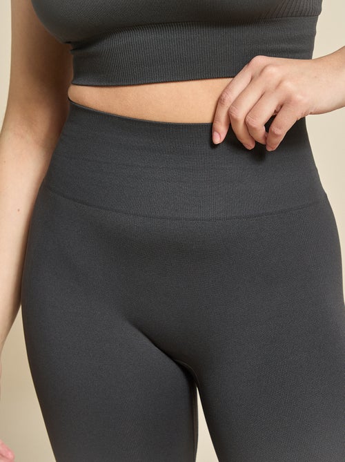 Leggings sportivi a coste senza cuciture - (ekstract) - Kiabi