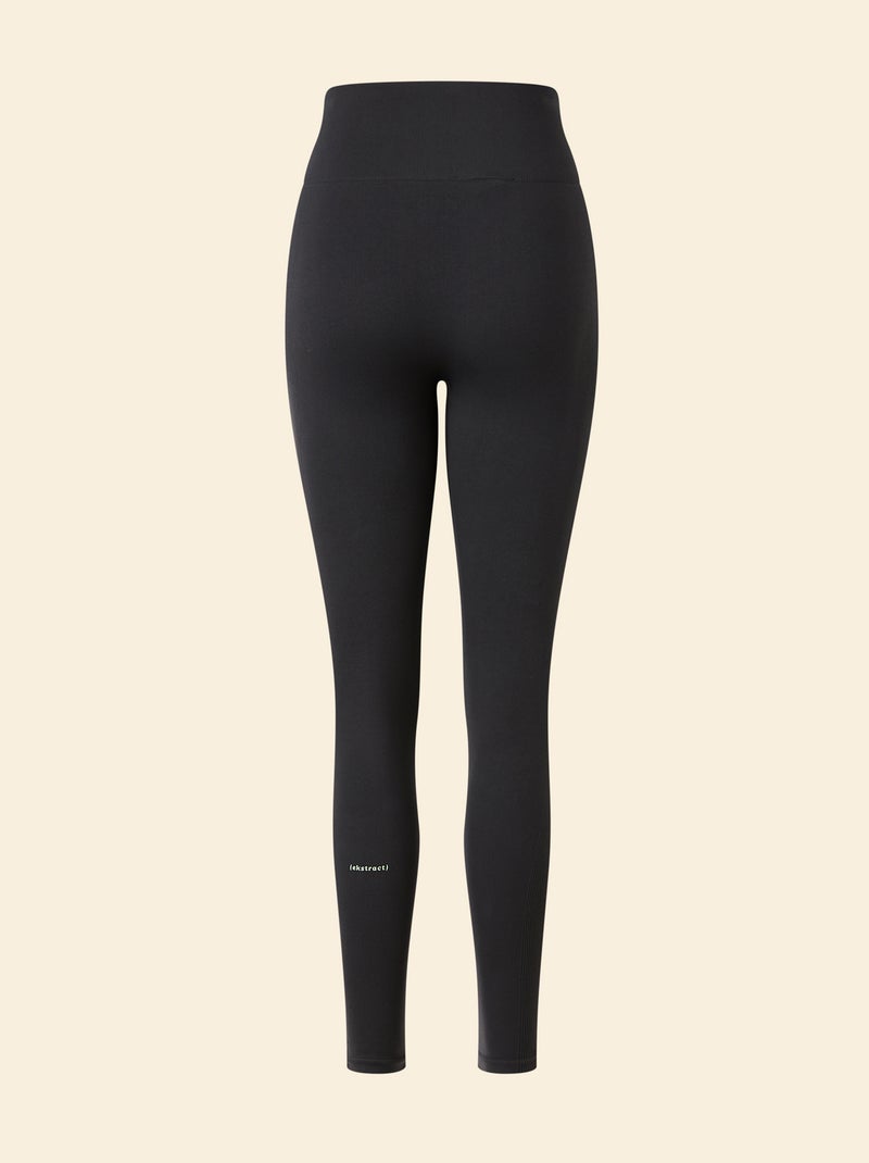 Leggings sportivi a coste senza cuciture - (ekstract) Nero - Kiabi