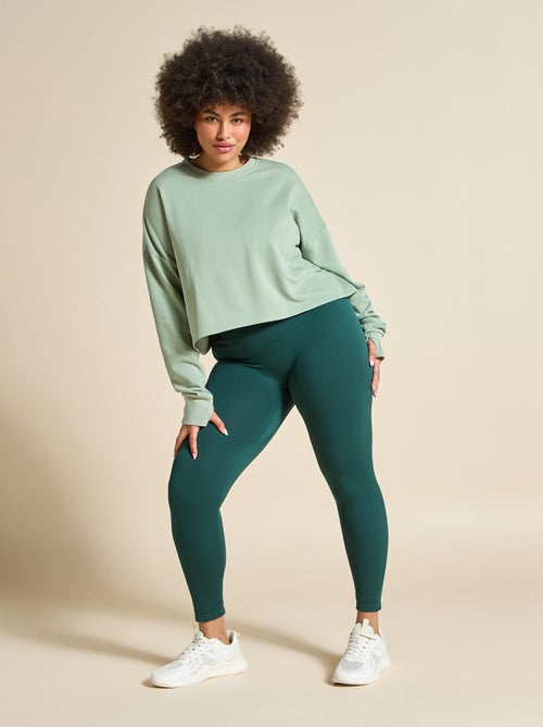 Leggings sportivi a coste senza cuciture - (ekstract) - Kiabi