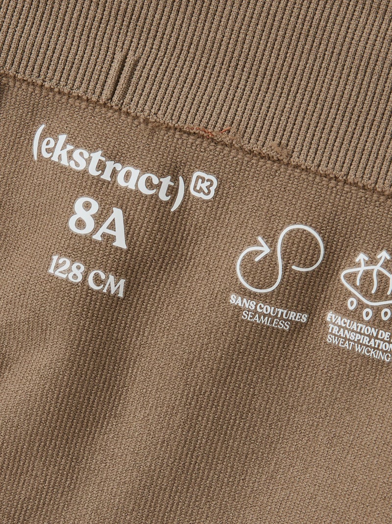 Leggings sportivi a costine - (ekstract) Beige - Kiabi