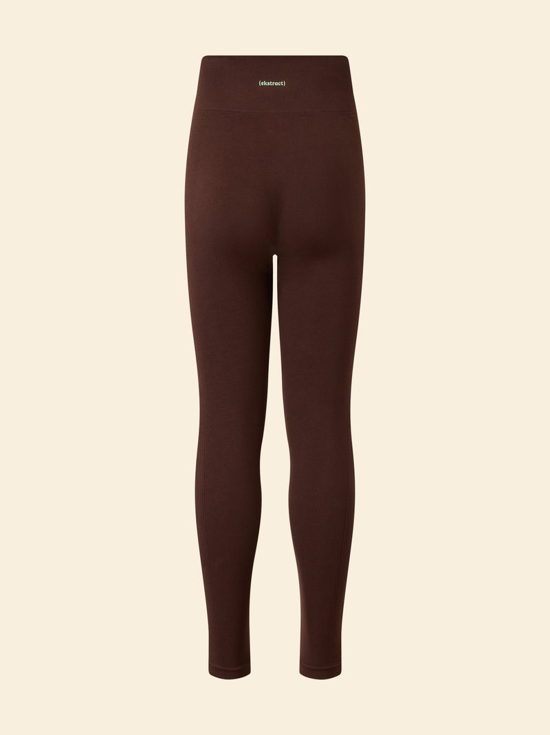 Leggings sportivi a costine - (ekstract) Marrone - Kiabi