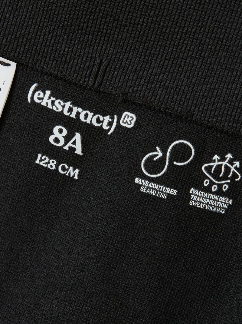 Leggings sportivi a costine - (ekstract) Nero - Kiabi