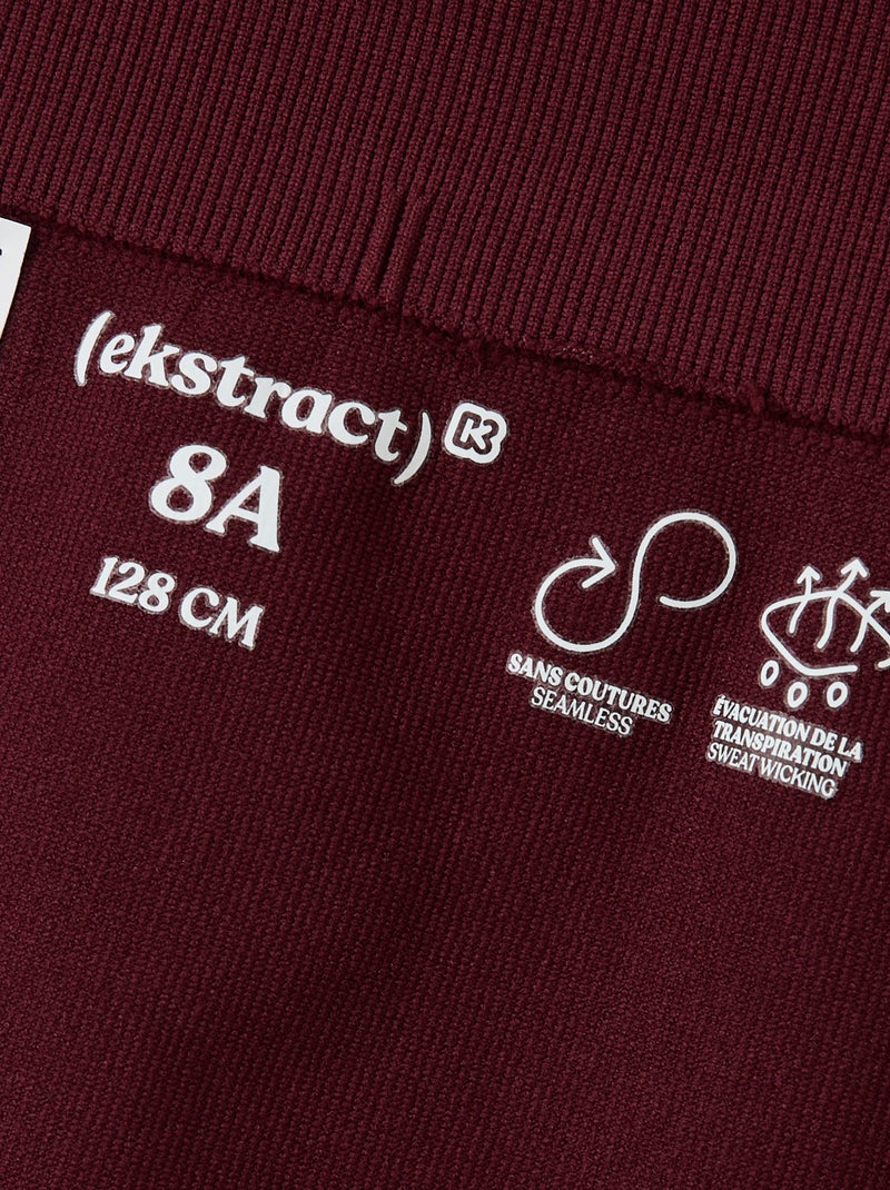 Leggings sportivi a costine - (ekstract) Rosso - Kiabi