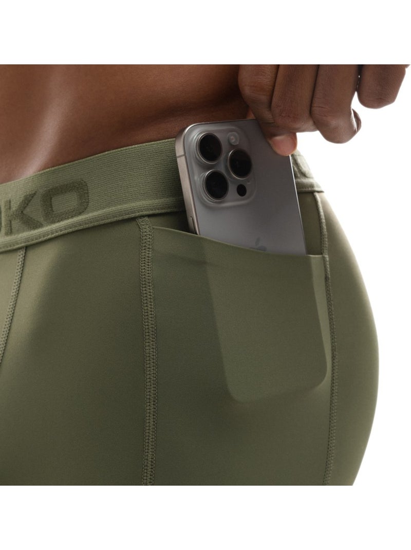 Leggings sportivi a tre quarti da uomo fitness uomo bardsley Verde - Kiabi