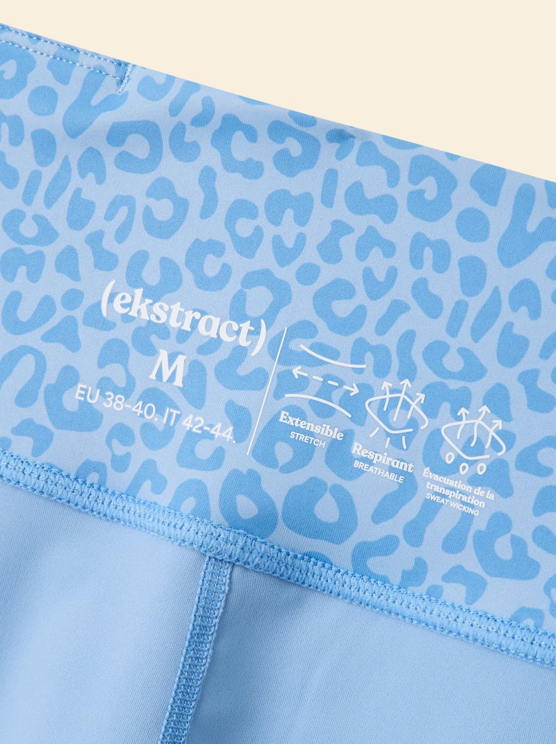 Leggings sportivi con stampa leopardata - (ekstract) Blu - Kiabi