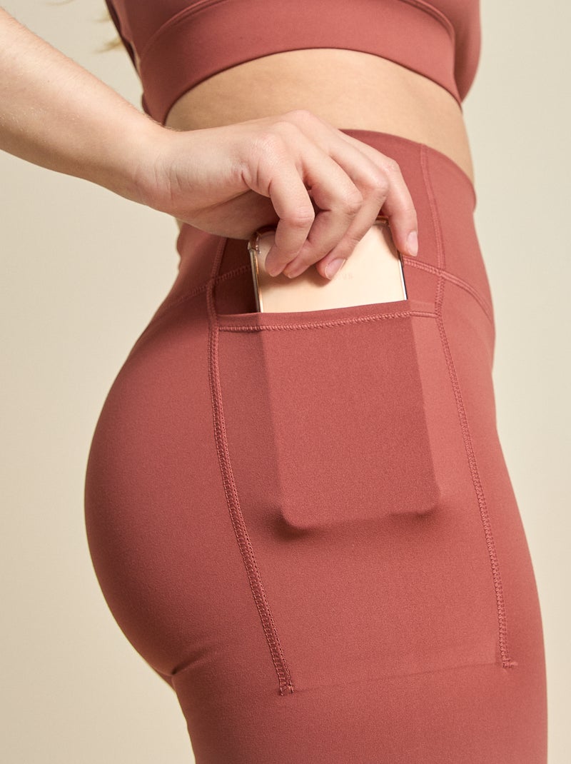 Leggings sportivi con tasche - (ekstract) Marrone - Kiabi