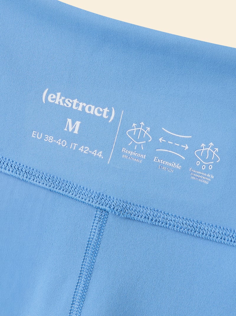 Leggings sportivi con vita incrociata - (ekstract) Blu - Kiabi