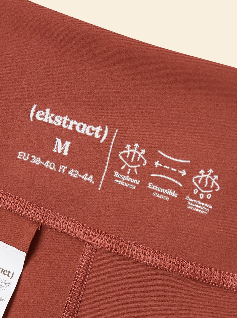 Leggings sportivi con vita incrociata - (ekstract) Marrone - Kiabi