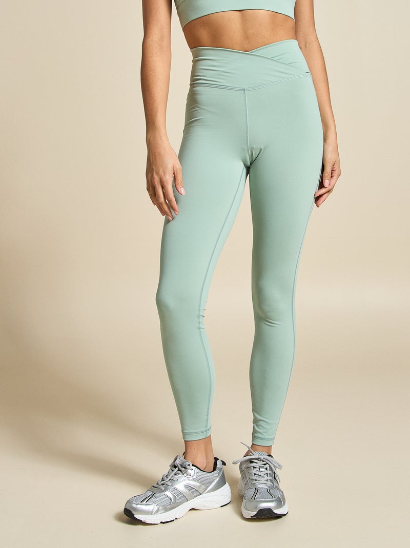 Leggings sportivi con vita incrociata - (ekstract) Verde - Kiabi