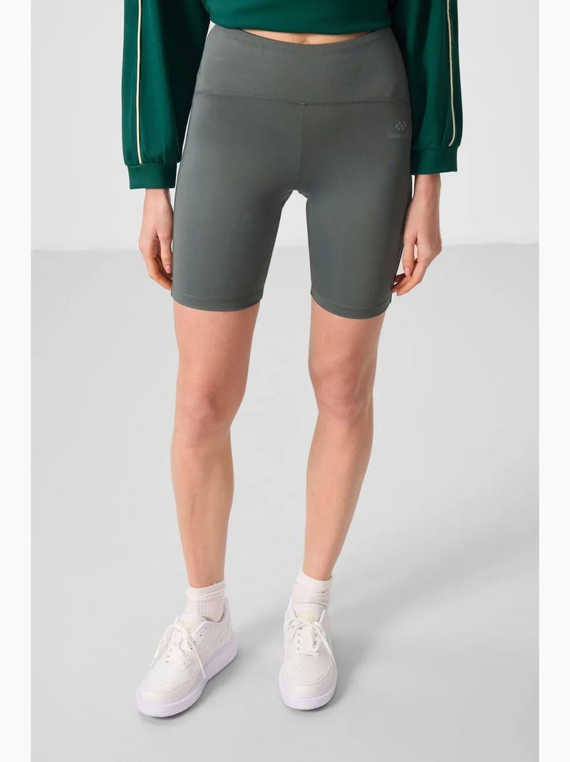 Leggings sportivi corti a vita alta tommy Grigio - Kiabi