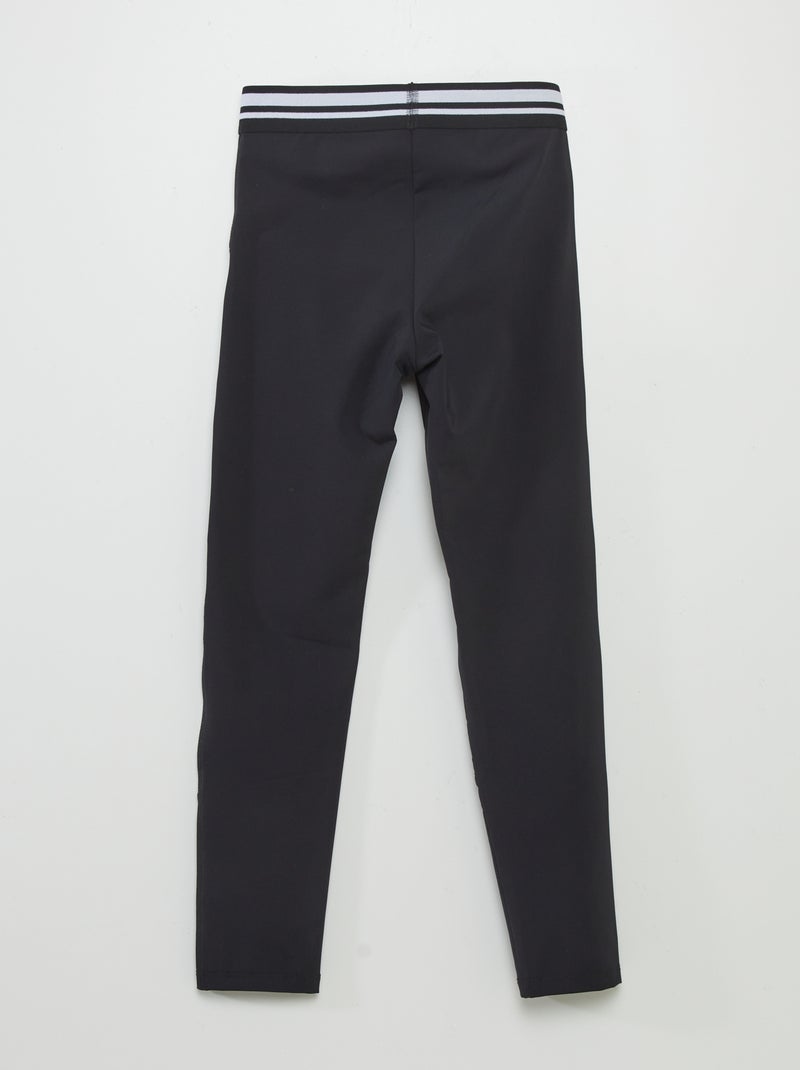 Leggings sportivi in microfibra nero - Kiabi
