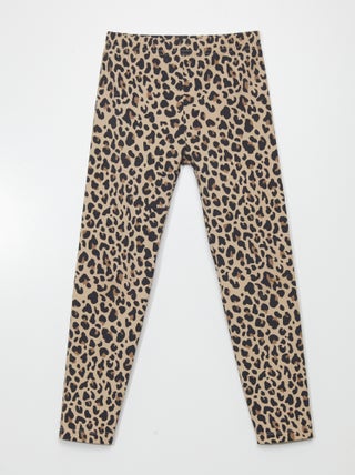 Leggings sportivi in neoprene con stampa 'leopardo'