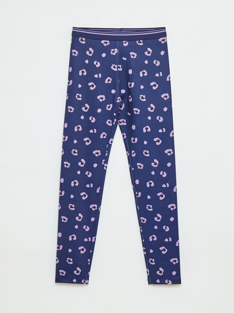 Leggings sportivi in tessuto stretch Blu - Kiabi