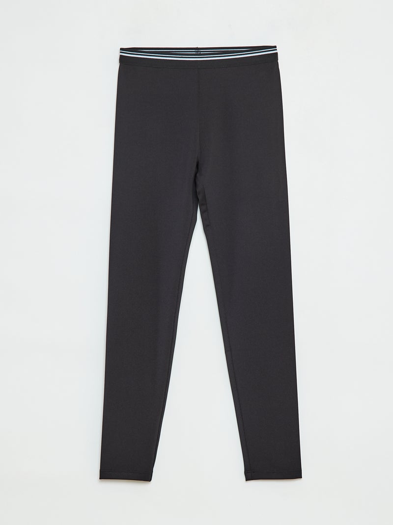 Leggings sportivi in tessuto stretch Nero - Kiabi