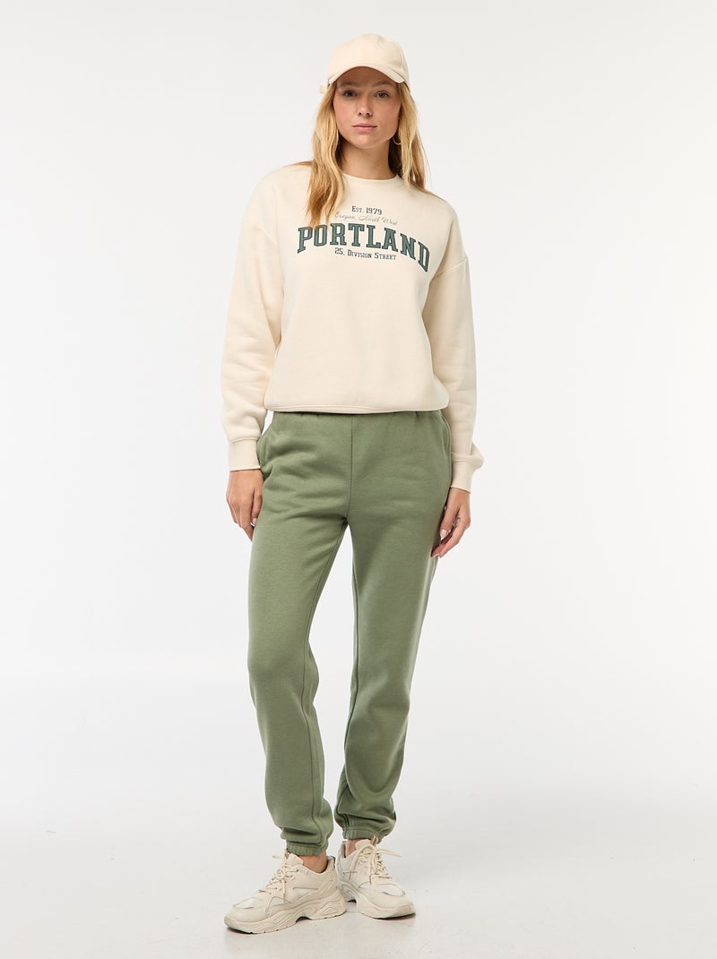 Leggings sportivi vita normale Verde - Kiabi